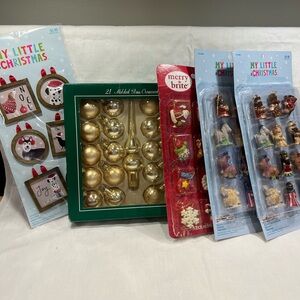 Lot of Assorted Mini Christmas Ornaments